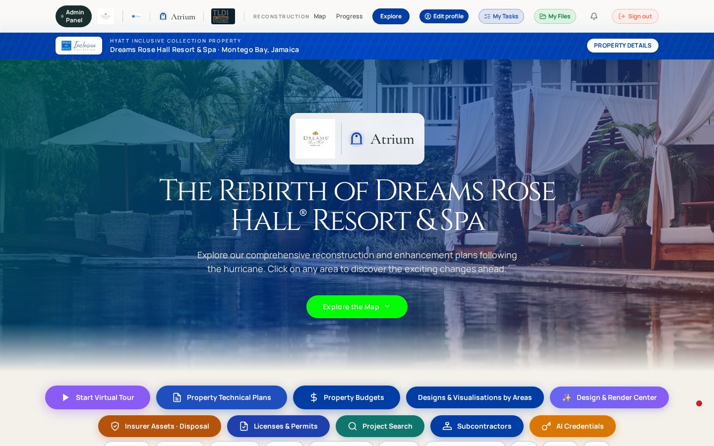 Atrium platform — Dreams Rose Hall public site